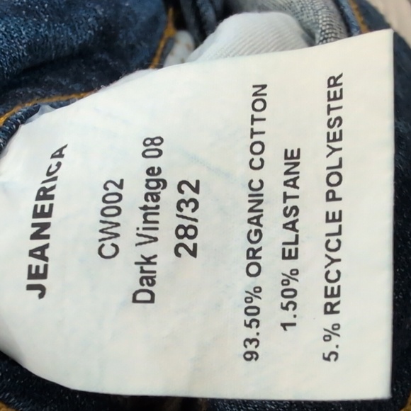 Jeanerica Jeans The Classic CW0002 Straight Leg Organic Cotton Dark Vintage 28 - Picture 8 of 9